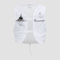 paquete de camiseta de tirante hydration y 2 botellas blandas para correr de mp - blanco - l