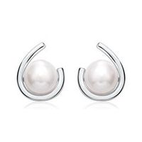 pendientes de plata 925 con perlas para mujer