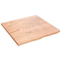 tablero de mesa madera roble tratada marron claro 60x60x2 cm vidaxl