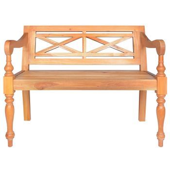 Banco Interior | Banco Batavia De Madera Maciza De Caoba Marrón 98 Cm