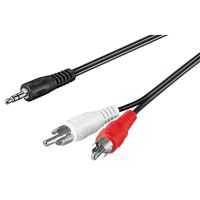 cable de audio goobay 35mm macho a 2 x rca macho 15 m negro