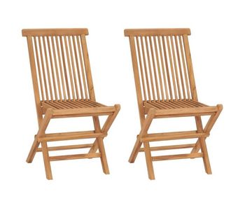 Sillas de jardin plegables 2 unidades madera maciza de teca