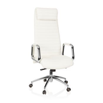 Silla De Oficina, Sillón De Dirección Aspera 20 Cuero Blanco Crema