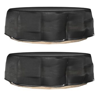 Fundas Para Muebles De Jardín 2 Uds 10 Ojales Redonda Ø236x67cm Cfw22081