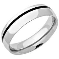 exclusivo anillo de acero inoxidable brillante redondo 6mm