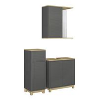 conjunto de muebles de bano livia 3 piezas con armario midi vicco
