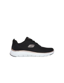 Zapatillas Skechers Flex Appeal 5.0 Mujer Black Mesh/Rose Gold Trim