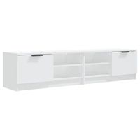 mueble para tv 2 uds  mueble de salon  mesa de tv madera contrachapada blanco 80x35x365 cm