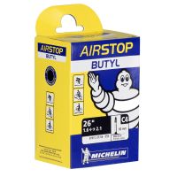 michelin  camara airstop butyl 26x160-210 valvula presta 60 mm - la gamamichelin airstop butyl responde a las expectativas de los ciclistas que buscan seguridad sus puntos fuertesuna