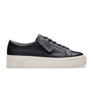 clarks para mujer 26176436 zapatillas de piel mayhill walk negro 39 3 a 5cm cordones casual