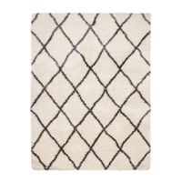 alfombra de pelo largo mahara beige 80x150 cm