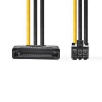 cable de alimentacion nedis sata a pci express 6 pines 15 cm