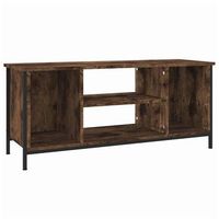mueble tv  mueble de salon  armario tv madera contrachapada roble ahumado 102x35x45 cm