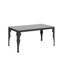 mesa extensible 90x160420 cm paxon evolution cemento estructura antracita