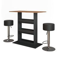 juego de mesa de bar repose 110 x 55 cm con 2 taburetes de bar vicco