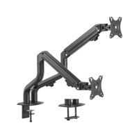 gembird ma-da2-02 soporte doble para monitores 32 vesa 100 max 8kg negro