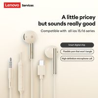 auriculares con cable lenovo yf43 tipo cconector de 35 mm auriculares semi-in-ear para juegos sonido envolvente hifi auriculares para deportes electronicos con microfono