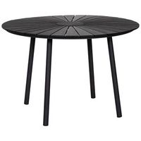 mesa de aluminio negra d1095x72h cm
