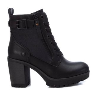 Refresh para mujer. 17123202-NEGRO Botines con hebilla -Altura tacón 8cm- negro (38), 5 a 8cm, Cordones, Cremallera, Casual, Imitación cuero