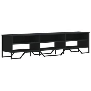 Mueble De Tv Madera De Ingeniería Negro 180x34x41 Cm Vidaxl