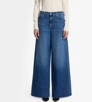 7 for all mankind para mujer 7ul60c101bh jeans marie wide leg artifact azul 25 casual algodon denim