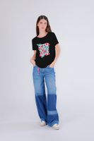 camiseta con estampado de cerezas black m