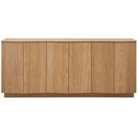 aparador de madera natural y chapa de roble l200