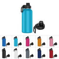 botella de acero inoxidable 1 litro deportiva 10 colores - botella de agua termica reutilizable  sin bpa  mantiene 24h frio  12h calor  termo y hermetica - doble pared a prueba de fugasbotellas
