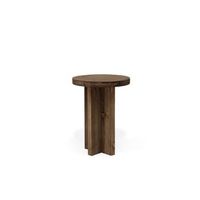 mesita de noche tokyo iii de madera nogal hecha a mano - 45x35