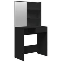 tocador con espejo negro 745x40x141 cm vidaxl