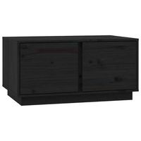 mesa de centro madera maciza de pino negro 80x50x40 cm vidaxl