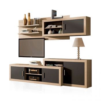Salón Nuka V2 Cambria - Grafito 240 X 69 X 41,4 Cm