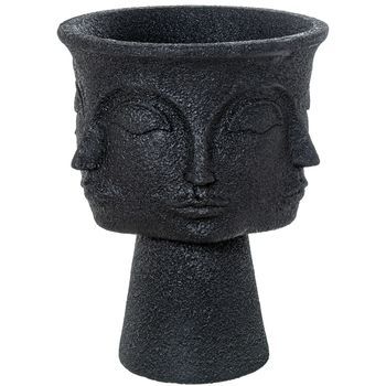 Macetero Negro Granulado