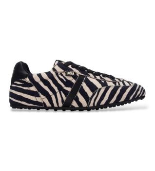 Xti para mujer. 14615305-CEBRA Zapatillas 146153 negro (38), Plano, Cordones, Casual, Animal print
