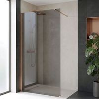 pared de la ducha rea flexi grey brush copper 100 grey