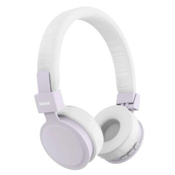 Auriculares Hama Freedom Lit III inalámbricos Bluetooth para llamadas y música lila y blanco