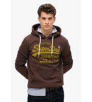 superdry para hombre m2014024a sudadera relaxed tonal marron s casual algodon