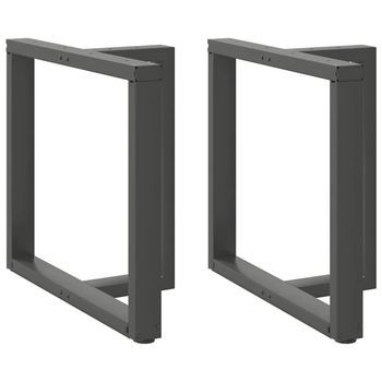 Patas Para Mesa De Comedor En Forma De T (2 Unidades), Antracita, 70 X 35 X (72-73) Cm, Acero Vidaxl