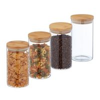 4 piezas tarros de almacenamiento de