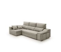 sofa chaise longue cama con arcon y puff giuliana gris izquierda