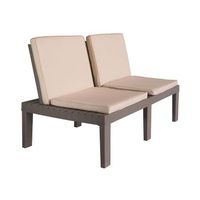 set 2 modulos de plastico con cojines rena taupe