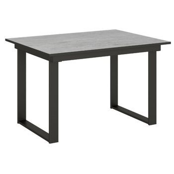 Mesa Extensible Pequeña Banzy-color Gris Cemento-ancho Extensible