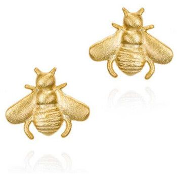 Jorge Revilla Pendientes Pendientes de abeja en plata con baño de oro 18k para mujer