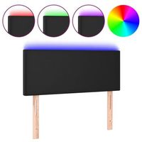 cabecero accesorio para dormir mueble dormitorio led 90 x 5 x 7888 cm negro sintetico tdl0200539