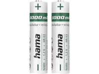 pilas recargables - hama nimh aaa 2 unidades 1000 mah carga rapida blanco