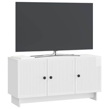 Mueble De Tv | Mueble De Salón | Gabinete De Tv Brillante 99 X 34,5 X 50 Cm Madera De Ingeniería