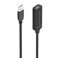 aisens cable usb 2 0 prolongador con amplificador tipo a m a h negro 15m