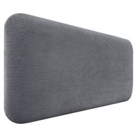 dhome cabecero tapizado en pana liso redondeado pana para pared acusticos cabeceros absorbentes cabezal cama dormitorio gris oscuro 105cm