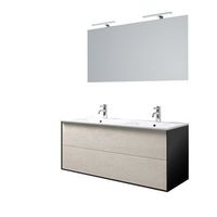 composicion bano de bano doble lavabo 4 piezas igea havana piedra en mdf