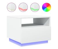 mesa de cafe - mesa de centro con luces led blanco 50x49x40 cm